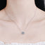 #166 0.5-2Carat Halo Moissanite Necklace S925 Sterling Silver