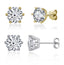 #190 1-4Carat  6-claws Classic Moissanite Ear Stud S925 Sterling Silver