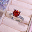 #450  Gorgeous 2Carat Red Moissanite  Ring S925 Sterling Silver