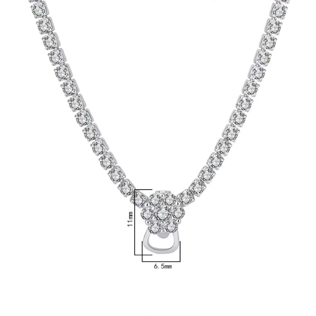 #511 Gorgeous  S925 Necklace Chain AAAAA Zircon