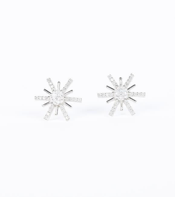 #582 1carat Moissanite Star Necklace Stud Earring 925 Sterling Silver