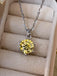 #C09 Lemon Yellow Miossanite Jewelry Set S925 Sterling Silver