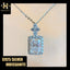 #400 1-2Carat Emerald Cut Moissanite necklace S925 Sterling Silver