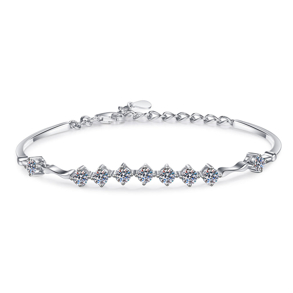 #157 Gorgeous Moissanite  Bracelet S925 Sterling Silver