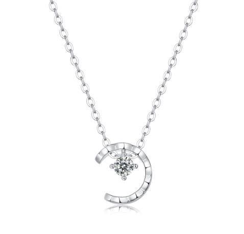 #471 0.2ct Moissanite Necklace S925 Sterling Silver