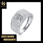 S925 Sterling Silver Mens 1 Carat Moissanite Rings    #24