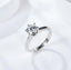 #559 Classic 6prongs Moissanite Solitaire Ring 925 Sterling Silver