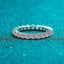 #472 Moissanite Eternity Band Ring S925 Sterling Silver PT950