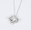 #581 1carat Princess Cut Moissanite Necklace Clover Pendant 925 Sterling Silver