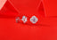 #242 Moissanite Ear Stud Necklace Bracelet  Set S925 Sterling Silver