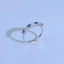 #431 Clear&Sapphire Moissanite Band S925 Sterling Silver