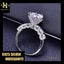 #331 2/3carat Moissanite Ring 925 Sterling Silver HGE Plated 18 Karat Gold