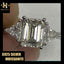 #337  Luxury 3Carat Emerald Cut Moissanite Ring S925 Sterling Silver