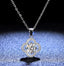 #560 1CT/2CT Moissanite Necklace Clover Pendant 925 Sterling Silver