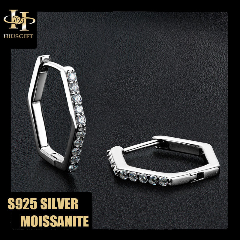 #369 Moissanite Ear Stud S925 Stering Silver