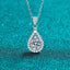 #430 Tear Drop Moissanite Necklace S925 Sterling Silver