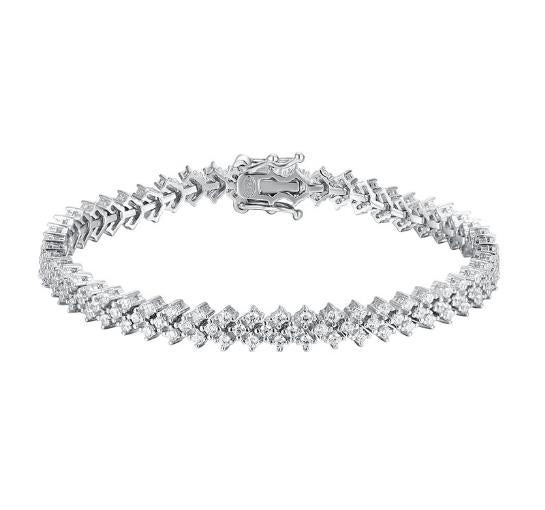 #521 All Moissanite Bracelet for Women 925 Sterling Silver