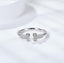 #454 Double T Moissanite Ring S925 Sterling Silver