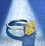 #522  5carat  Gem Stone Radiant Cut Ring 925 Sterling Silver