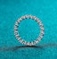 #472 Moissanite Eternity Band Ring S925 Sterling Silver PT950