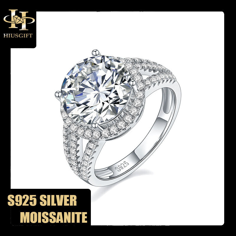 #55 Gorgeous 5Carat  Moissanite Women Ring S925 Sterling Silver