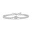 #88 1carat Princess Cut Moissanite Bracelet 925 Sterling Silver