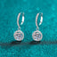 #148 Gorgeous Halo 2ct Moissanite Dangle Earring S925 Sterling Silver