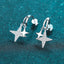 #140 Star Design Moissanite Dangle Earing S925 Sterling Silver