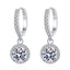 #148 Gorgeous Halo 2ct Moissanite Dangle Earring S925 Sterling Silver