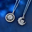 #28 Couple Moissanite Necklace Sun and Moon S925 Sterling Silver