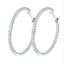 #502 Gorgeous Diameter 5cm All Moissanite Hoop Earing S925 Sterling Silver