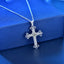 #27 1Carat Cross Moissanite Pandent Necklace S925 Sterling Silver