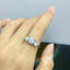 #398 Threestones 2-4 CT Moissanite Ring S925 Sterling Silver