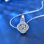 #26 1Carat Moissanite Flower Pandent Necklace S925 Sterling Silver