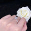 #291 1-2Carat Moissanite Ring S925 Sterling Silver HGE Placeted 18 karat  Gold