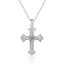 #27 1Carat Cross Moissanite Pandent Necklace S925 Sterling Silver