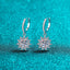 #152 Gorgeous 1-2Carat Sunflower Moissanite Dangle Earring S925 Sterling Silver
