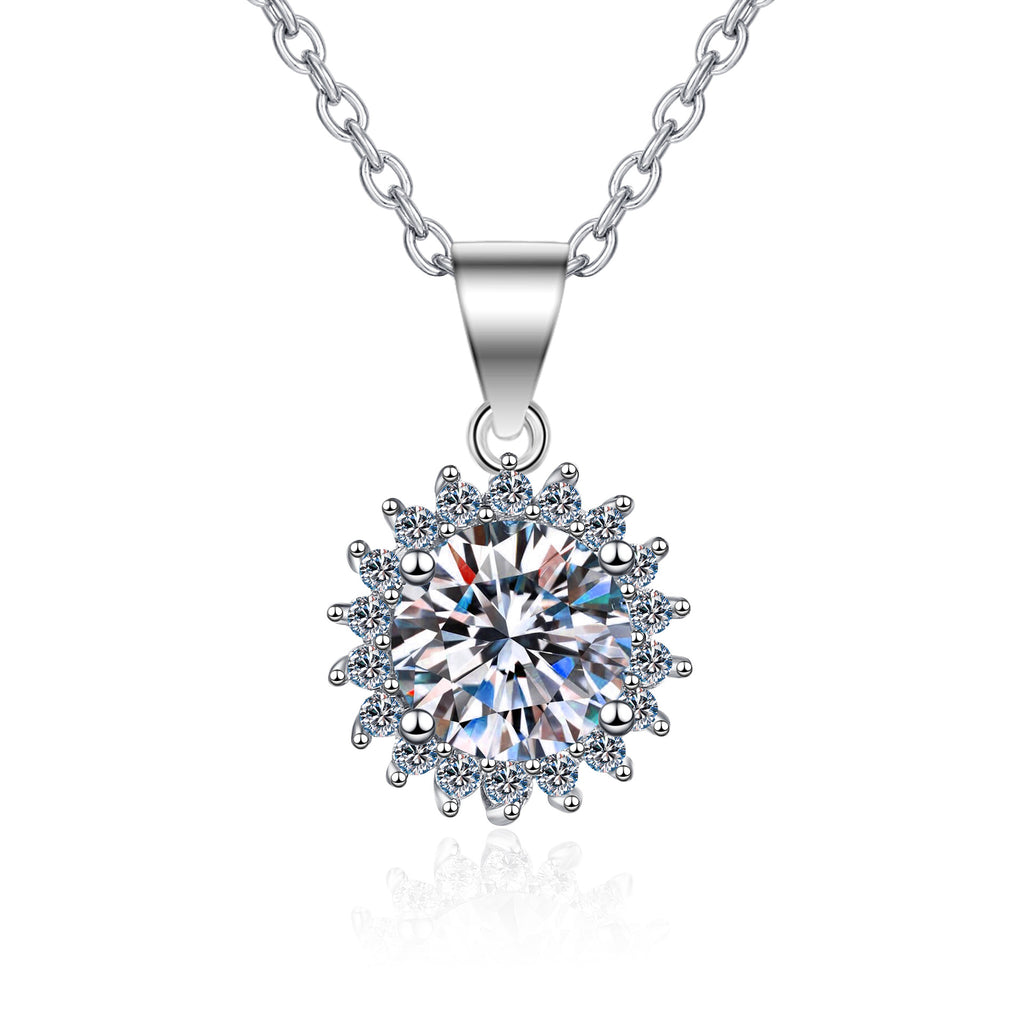 #108 0.5-5Carat Moissanite Necklace S925 Sterling Silver