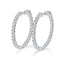 #500 Gorgeous Diameter 3cm All Moissanite Hoop Earing S925 Sterling Silver