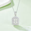 #58 Gorgeous Emerald Halo Moissanite Necklace S925 Sterling Silver