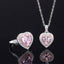 # 224 Gorgeous Artificial Gem Radiant Cut S925 Sterling Silver Ring  Necklace Set