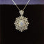 #496 Luxury 2-3ct Moissanite Necklace Pandent S925 Sterling Silver