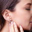 #539 All Moissanite Cross Ear Stud Earring S925 Sterling Silver For Men and Women