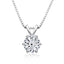 #367 1Carat Classic 6 prongs Moissanite Necklace S925 Stering Silver
