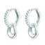 #543 All Moissanite Dangle Earring S925 Sterling Silver