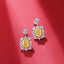 # 219 Luxury Yellow Artificial Gem Earing S925 Sterling Silver