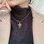 #27 1Carat Cross Moissanite Pandent Necklace S925 Sterling Silver