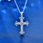 #27 1Carat Cross Moissanite Pandent Necklace S925 Sterling Silver
