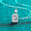 #149 Gorgeous Emerald Cut Moissanite Necklace S925 Sterling Silver