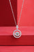 #111 1Carat Moissanite  Necklace Floating Design S925 Sterling Silver